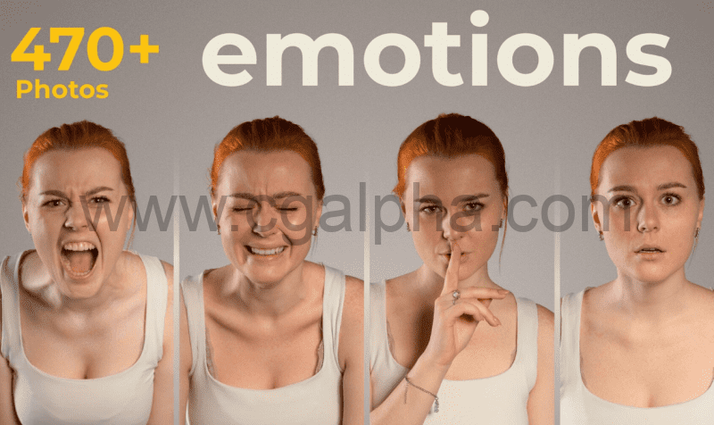 470张表情特写女性肖像喜悦惊讶悲伤等参考图片