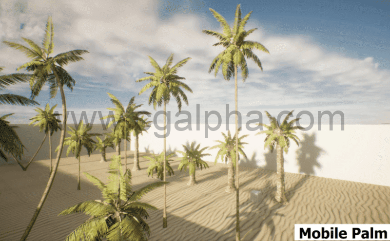 【UE4】棕榈树 Mobile Palm Pack