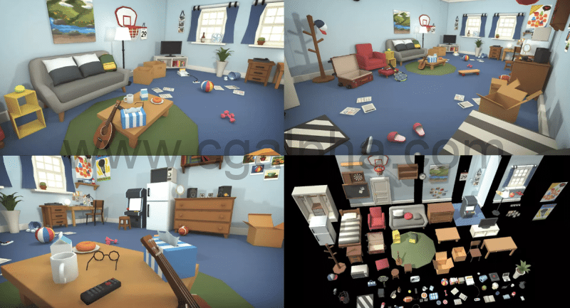 Unity – 3D道具儿童房 3D Props – Kids Room