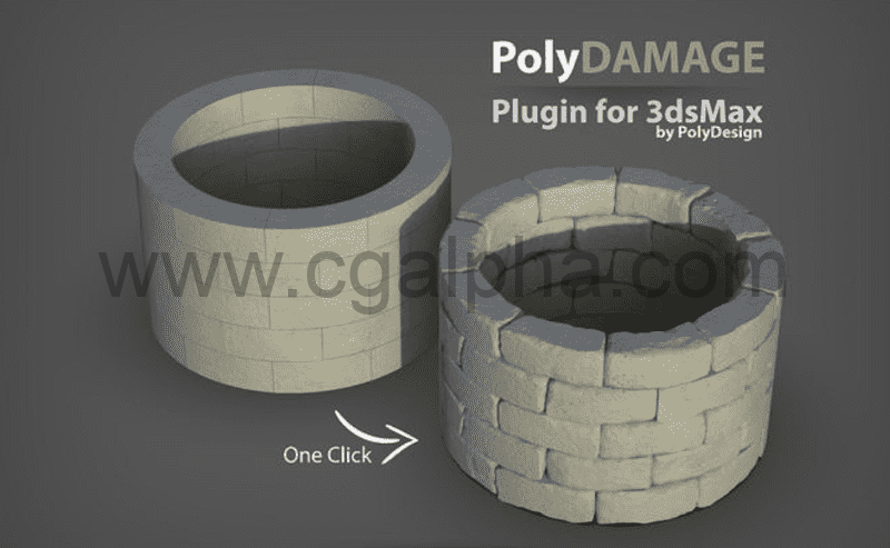 3DMax插件 – 自动破碎插件 PolyDamage