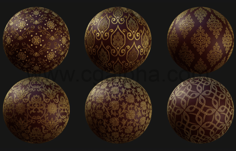 40种蕾丝面料布纹图案 40 Tileable Lace fabric Pattern Royal – VOL 01