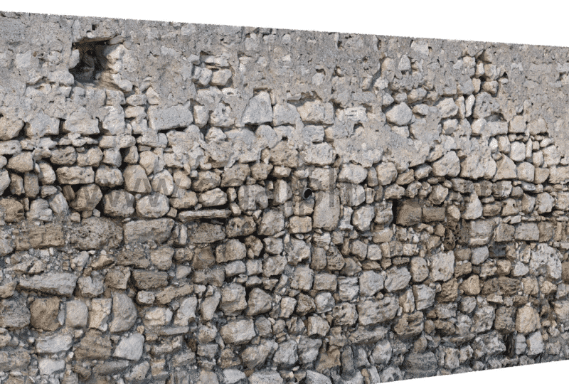 模型资产 – 扫描石头墙 Stone wall 03