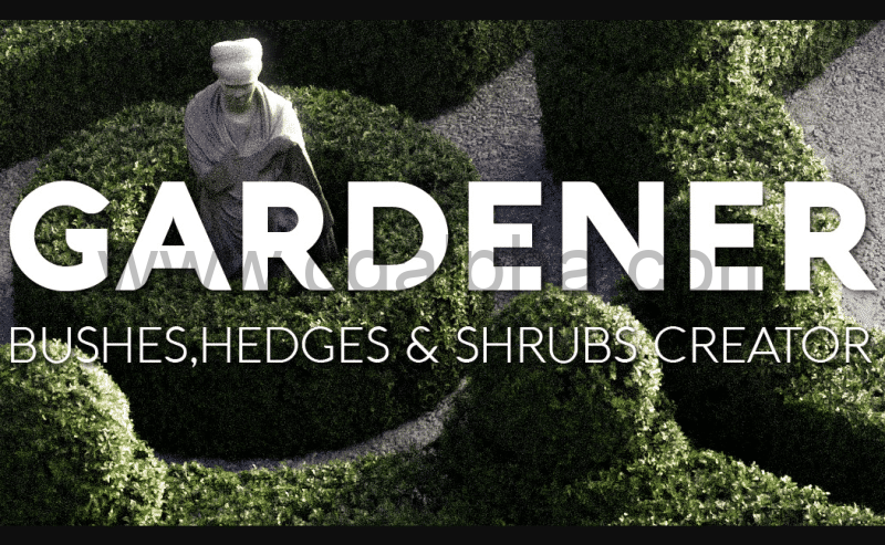 Blender插件 – 真实花园灌木树篱花草生成插件 Gardener Pro V3 + 预设