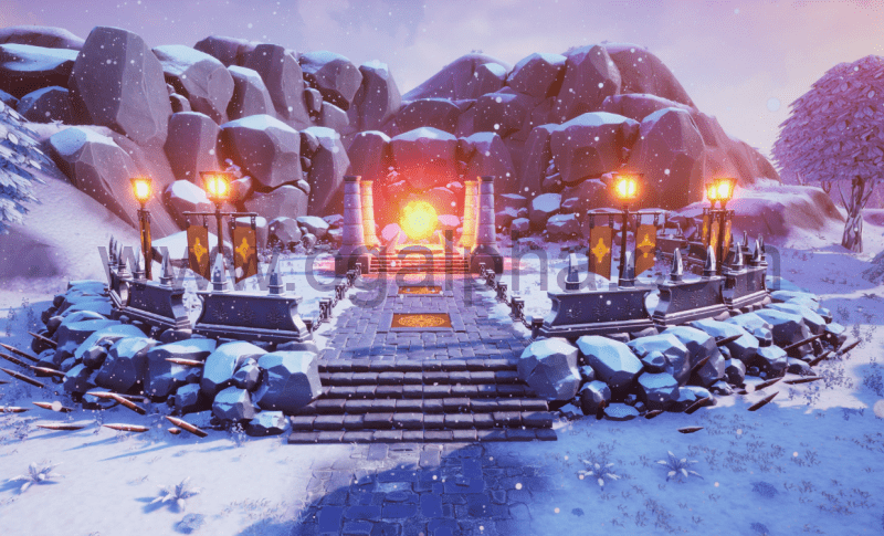 【UE4】程序化雪景 Stylized Snowy Landscape