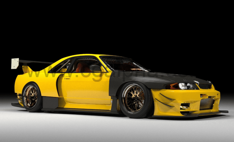 模型资产 – 尼桑Nissan Skyline GTR R33 汽车3D模型