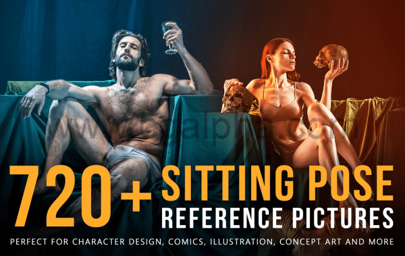 720+坐姿艺术姿势造型高清参考图片