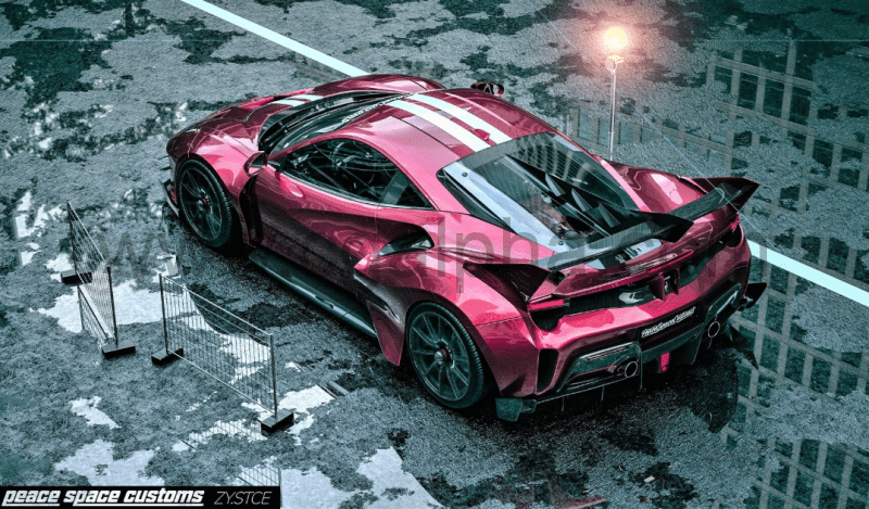 模型资产 – 法拉利488 Pista Evoluzione Custom 汽车3D模型