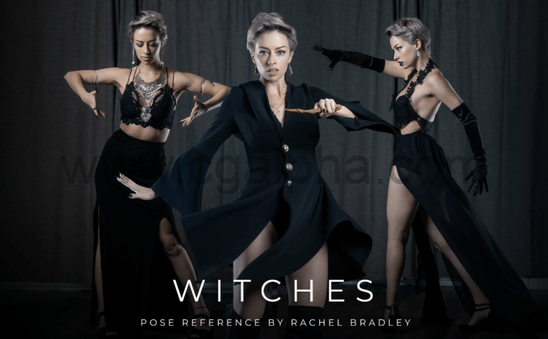 535张万圣节服装动作的姿势参考图片 Witches – Pose Reference for Artists