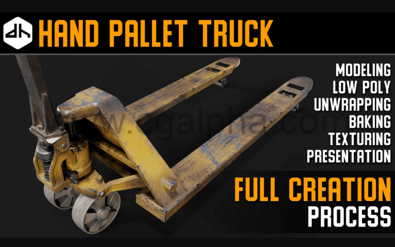 3Dmax教程 – 手动托盘车的完整创建过程 Hand Pallet Truck Full Creation Process