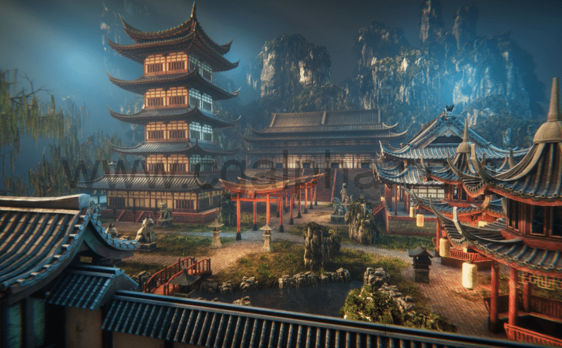 【UE4/5】亚洲风格建筑资产 Asian architecture