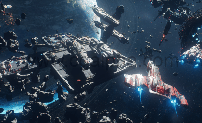 【UE4/5】太空空间站和船舶  Space Frontier Stations & Ships