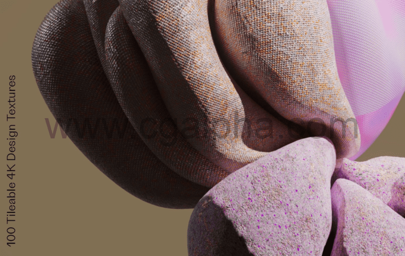 100 Tileable 4K Design Textures 4K平铺风格化PBR贴图材质预设 +使用教程