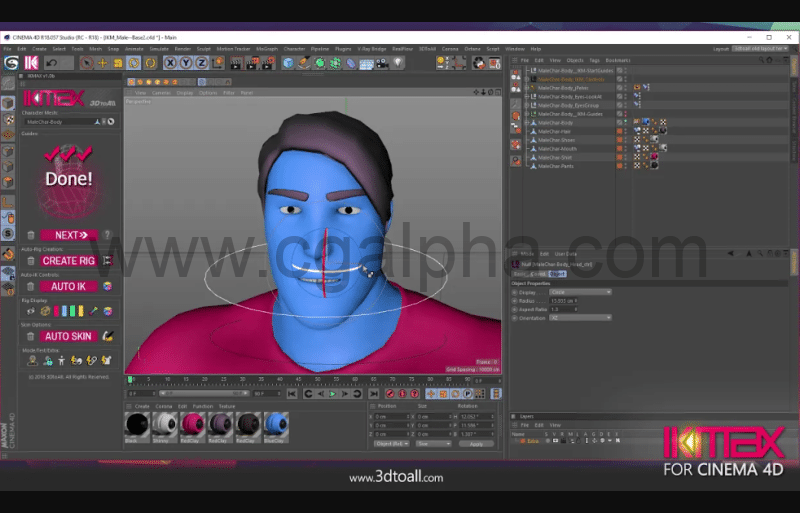 C4D插件 – 模型快速绑定插件 3DtoAll IKMAX+使用教程