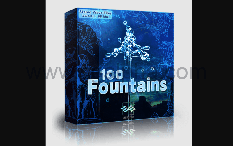 100个喷泉喷水池瀑布源泉涌流水流声无损音效