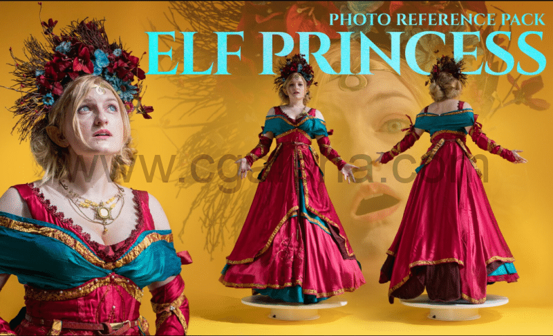 477张精灵公主服装装饰品参考图片 Elf Princess Photo Reference Pack for Artists