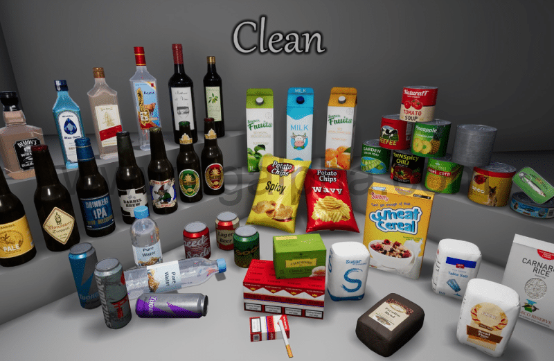 【UE4/5】食品和饮料模型资产 Supermarket Product – Food and Drinks – Part 1