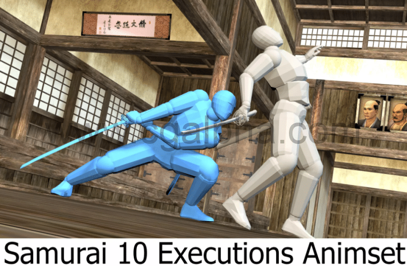 Unity – 10种格斗动画资产 Samurai 10 Executions Animset