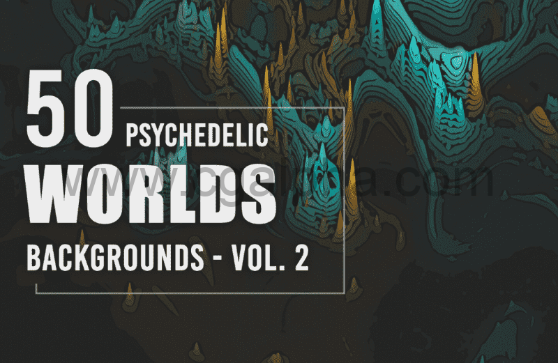 50 种迷幻世界背景 50 Psychedelic Worlds Backgrounds – Vol. 2