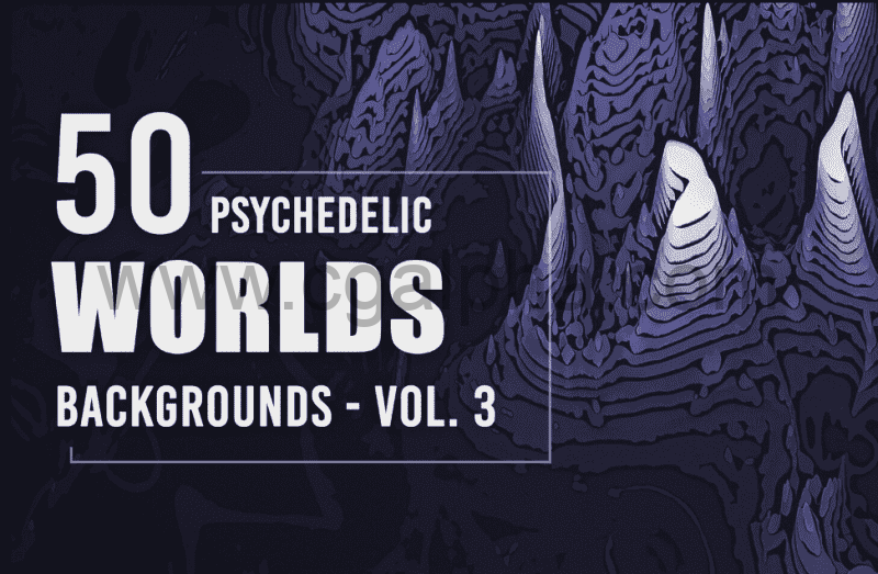 50 种迷幻世界背景 50 Psychedelic Worlds Backgrounds – Vol. 3
