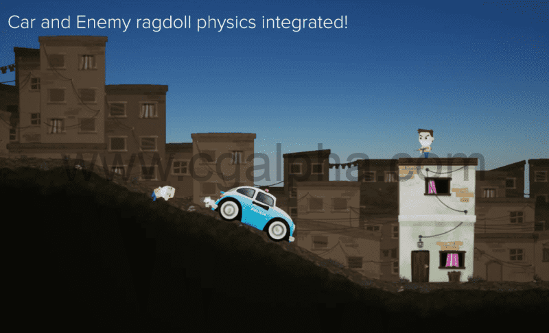 UE4插件 – 2D汽车战斗系统 2D Car Combat Fire System