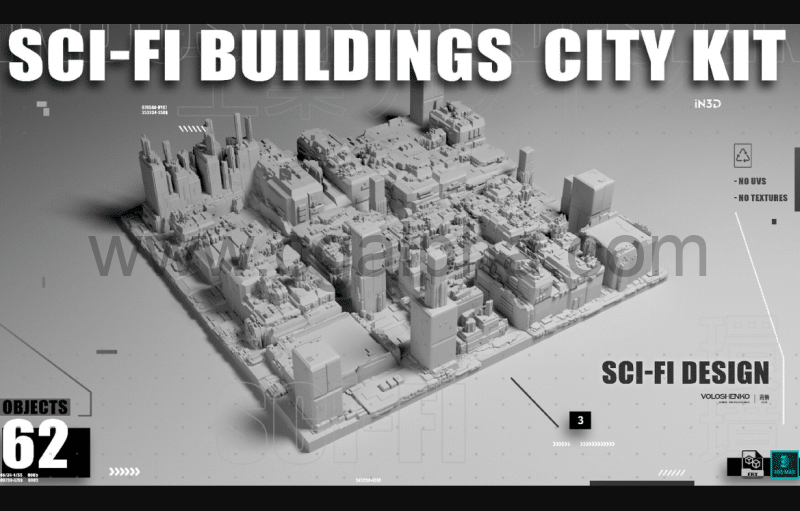 科幻建筑城市模型资产SCI-FI BUILDINGS CITY KIT
