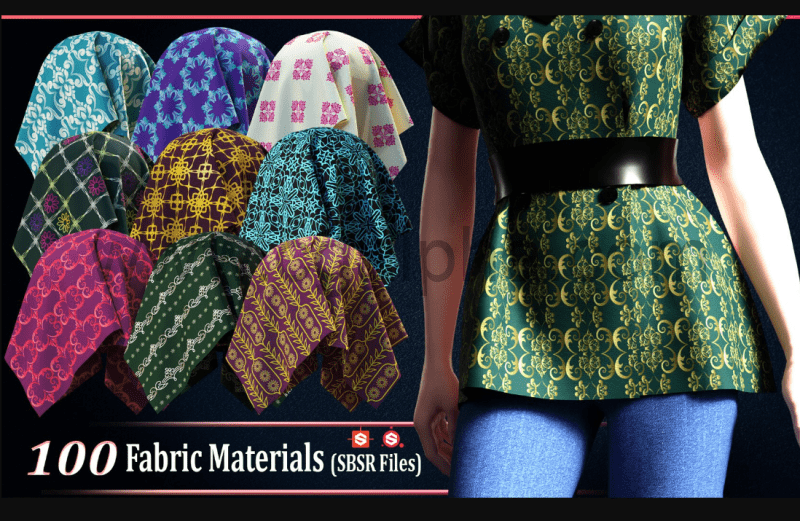 100 种织物材质 SBSAR 100 Fabric Materials-SBSAR-Vol01