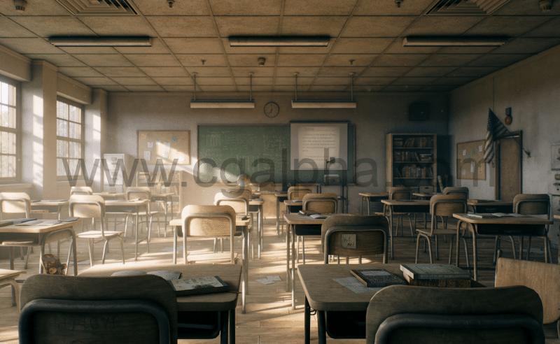 【UE4】旧教室场景 Old Classroom