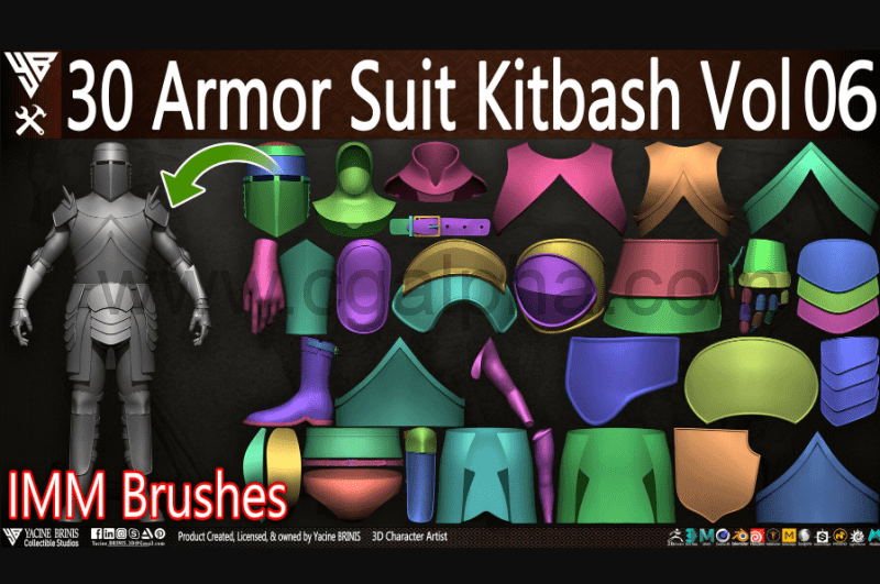 30 个装甲套装 30 Armor Suit Kitbash Vol 06