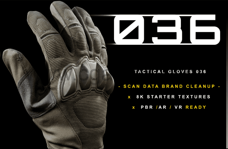 扫描手套模型 Tactical Gloves 036