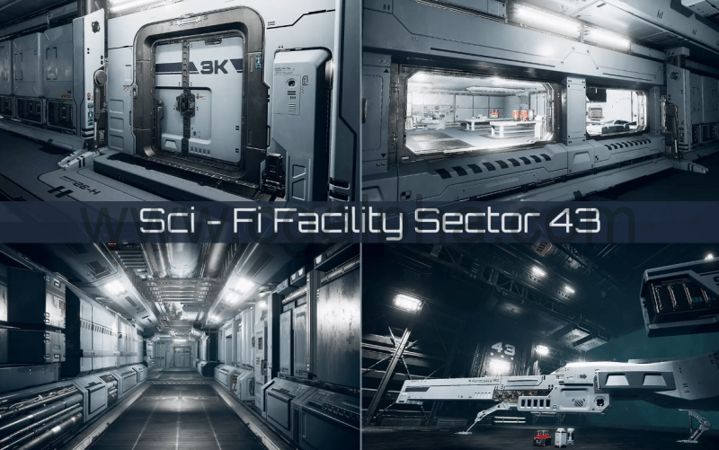 Unity – 科幻设施模型资产 Sci-Fi Facility Sector 43