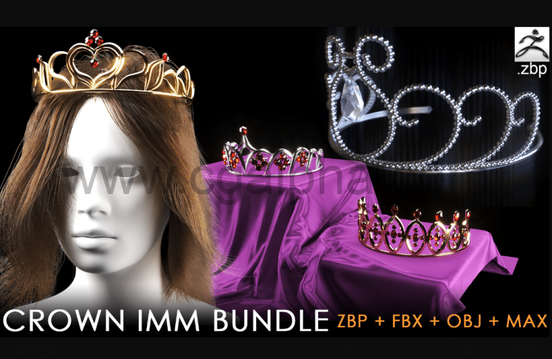 皇冠头饰模型笔刷 Crown IMM brush bundle