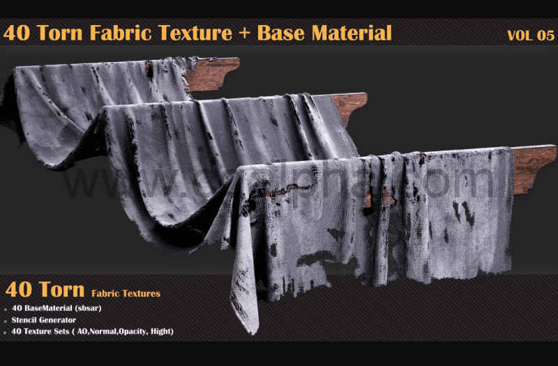 40 撕裂的织物纹理 40 Torn Fabric Texture