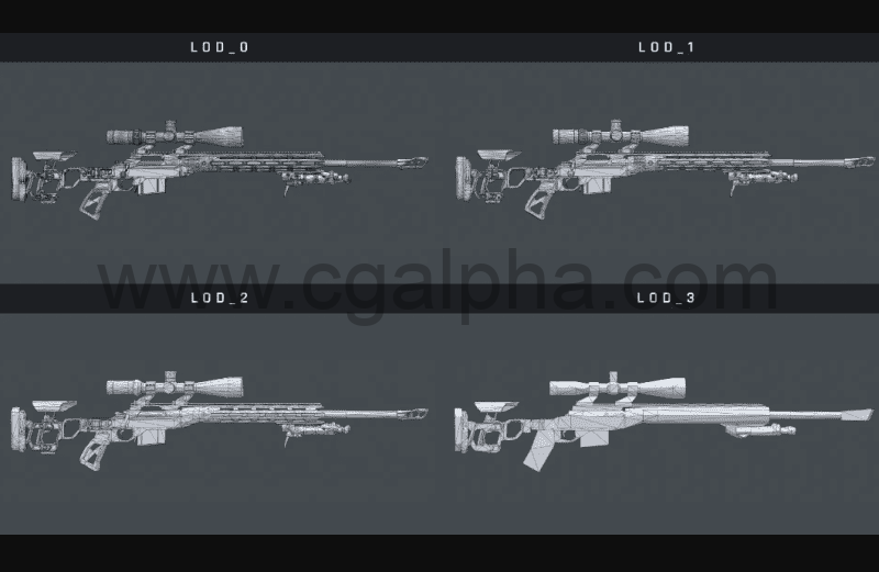 【UE5】游戏模型 Precision Sniper Rifle