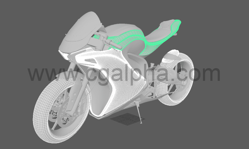 模型资产 – 超级摩托车 Hyper Bike 3D Model