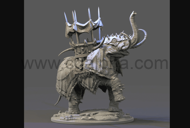 大象坐骑 Elephant WarMount 3D 打印模型 STL