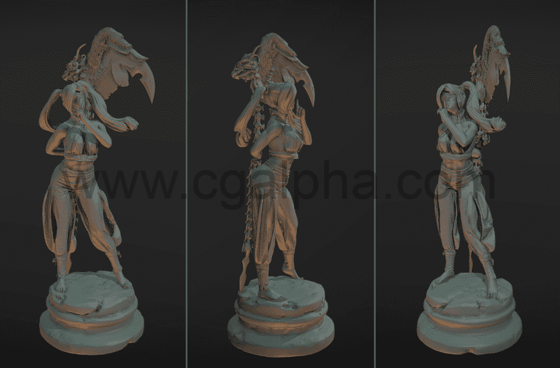 女战士3D打印模型 3D Print Model STL