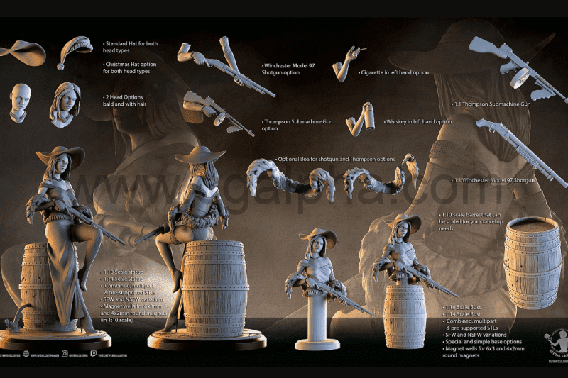 威士忌夫人3D打印模型 Ritual Casting – Eva – 3D Print Model STL