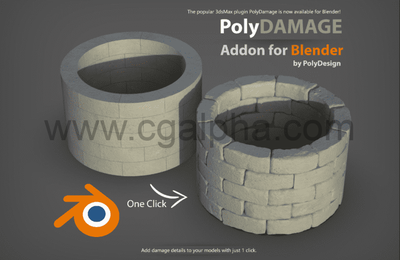 Blender插件 – 自动破碎插件 PolyDamage