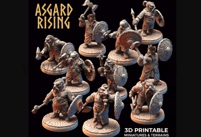 矮人模块化战队3D打印模型 Dwarves Modular Warbands 3D Print Model