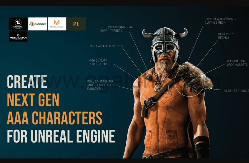 【中文字幕】在虚幻引擎中创建游戏角色全流程 Create Next Gen AAA Characters for Unreal Engine