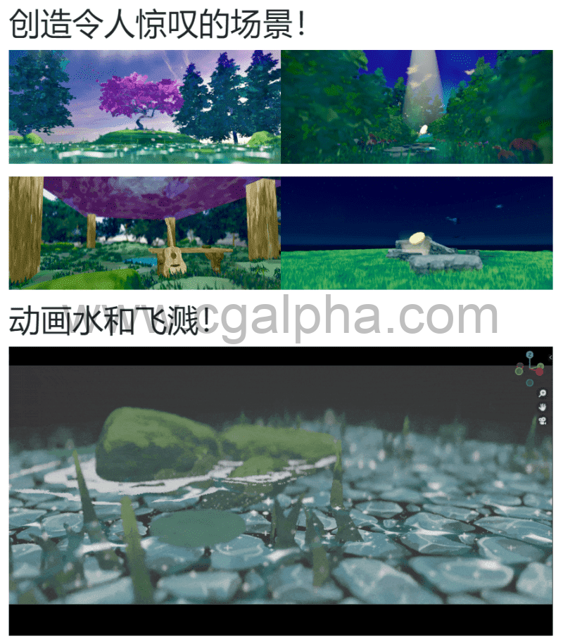 Blender插件 – 程序化动漫包 Alt Tab – Procedural Anime Pack 250+