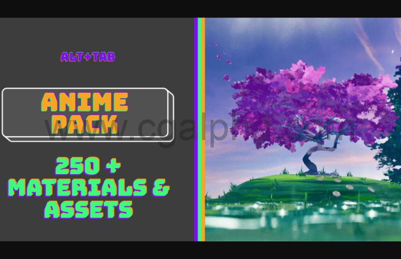 Blender插件 – 程序化动漫包 Alt Tab – Procedural Anime Pack 250+