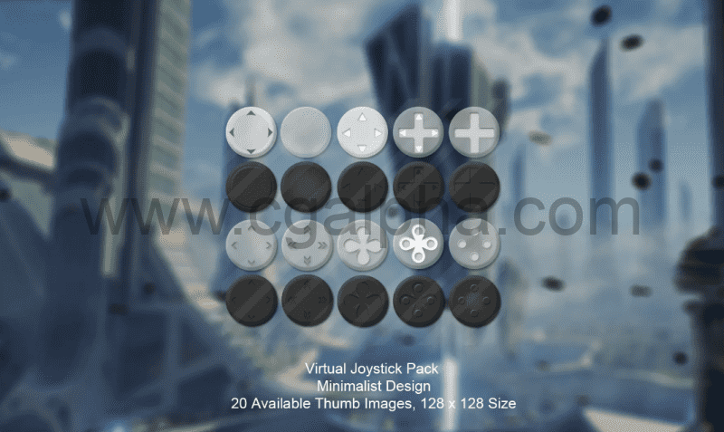 UE4/5插件 – 虚拟操作按钮插件 Virtual Joystick Minimalist Pack