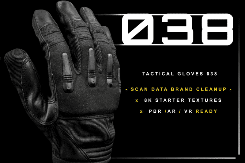 扫描手套模型 Tactical Gloves 038