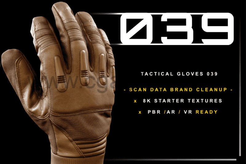 扫描手套模型 Tactical Gloves 039