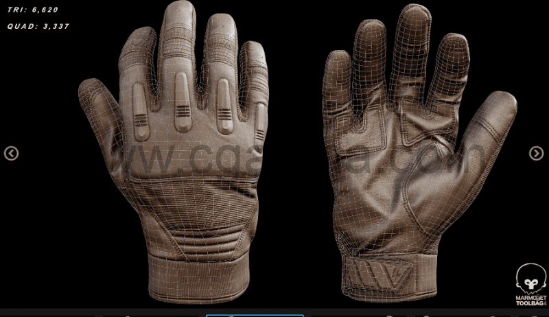 扫描手套模型 Tactical Gloves 039