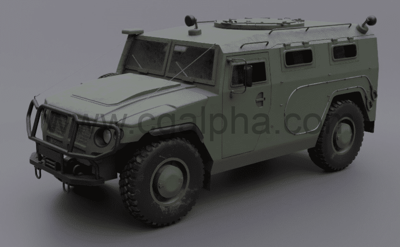 俄罗斯步兵汽车模型 GAZ Tigr Russian Infantry Mobility Vehicle
