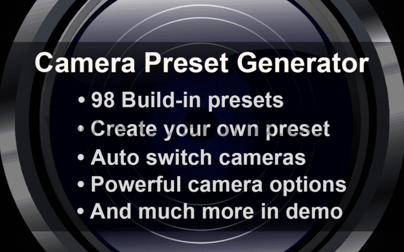 Blender插件 – 相机预设生成器 Camera Preset Generator