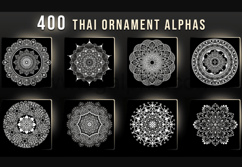 400 泰国风格饰品装饰图案 400 Thai Ornament Alphas