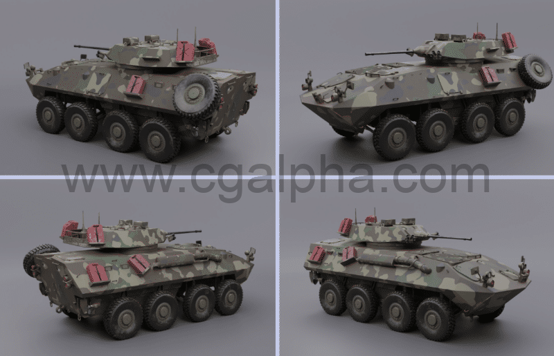 模型资产 – 美国陆军轻型装甲车 LAV 25 US Army Light Armoured Vehicle